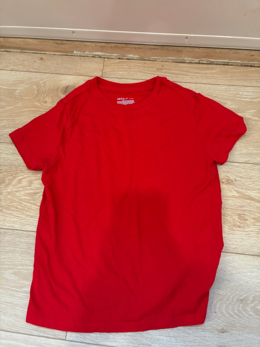 Cat & Jack Red Short-Sleeve Crew Tee